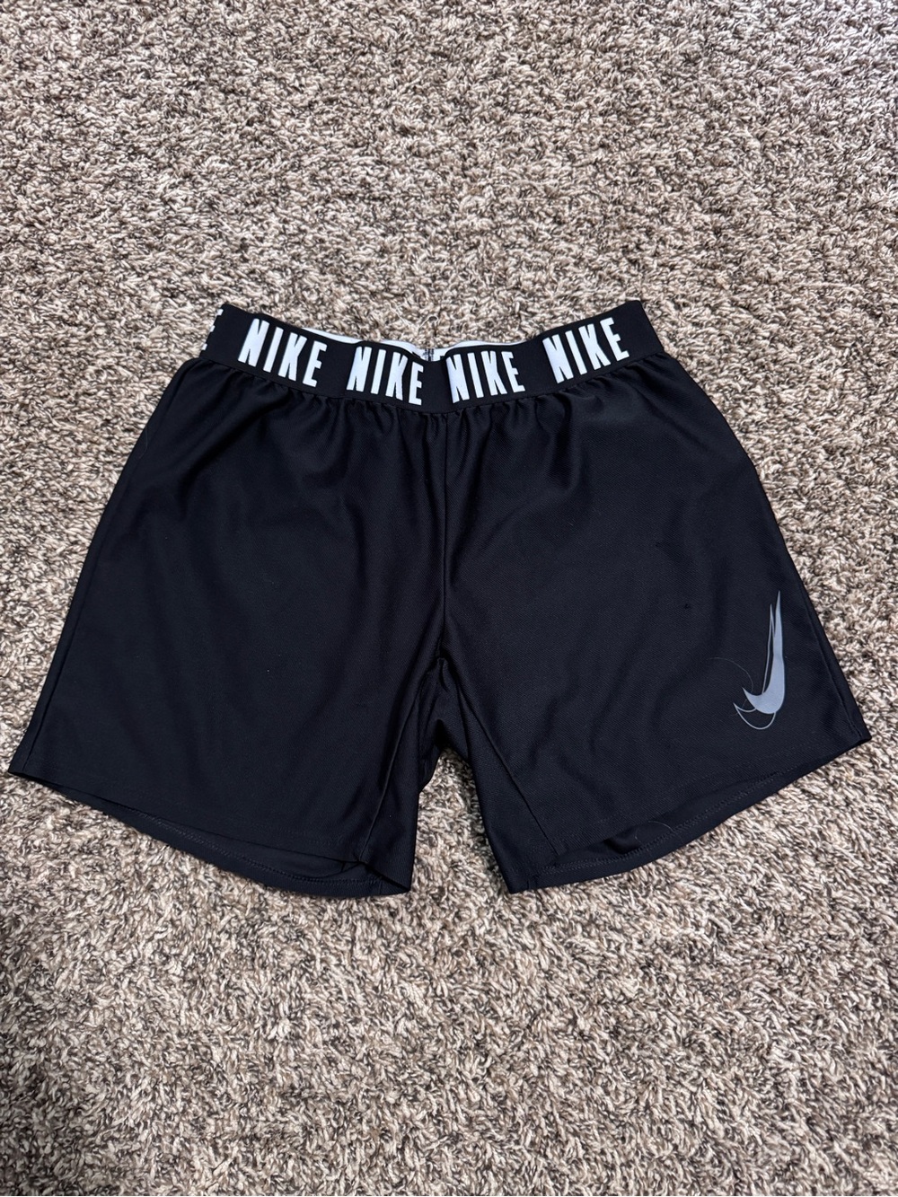 Nike Black 5” Athletic Shorts with Logo Waistband